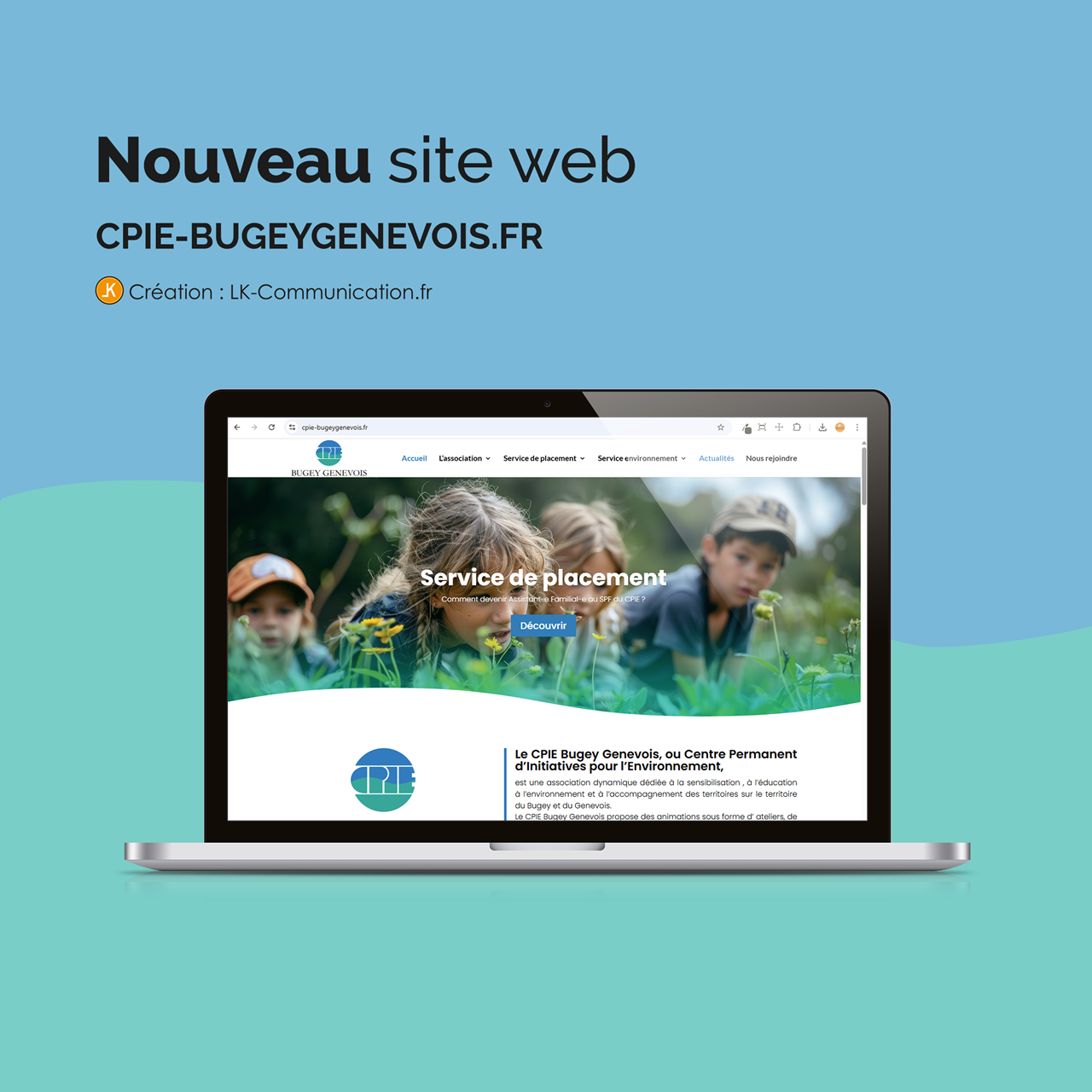 site cpie site internet cpie bugey genevois création